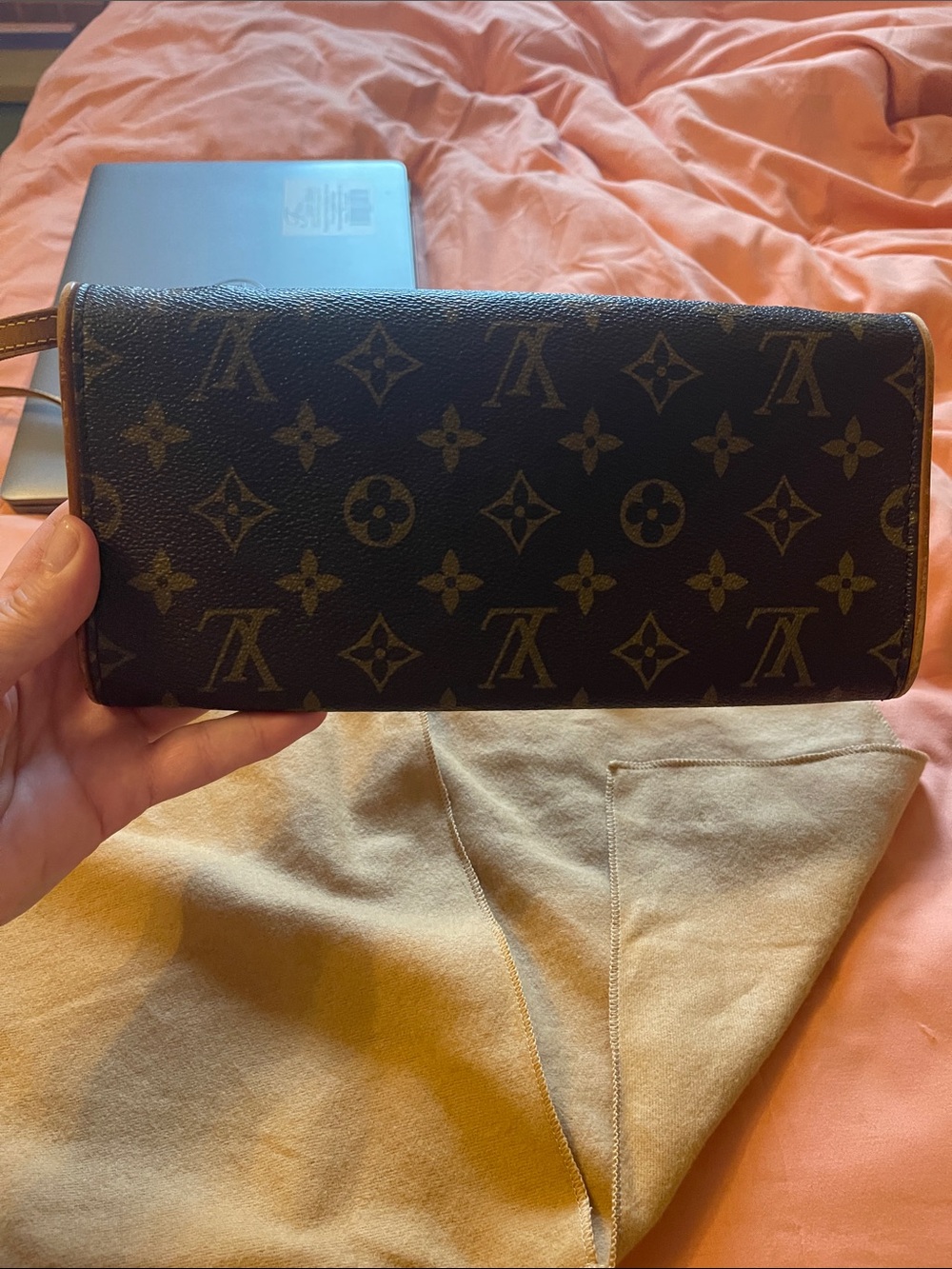 Louis Vuitton Monogram Canvas Brown and Tan Crossbody Clutch - Picture 5 of 7